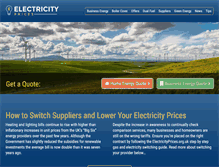 Tablet Screenshot of electricityprices.org.uk